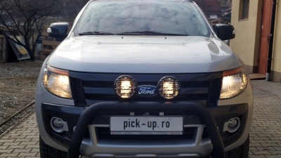 Bullbar, bară LED, reflector IPF pe Ford Ranger 2016